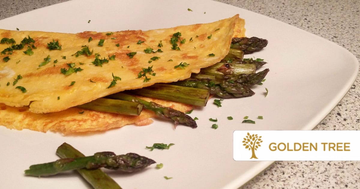 Omelette légère aux asperges